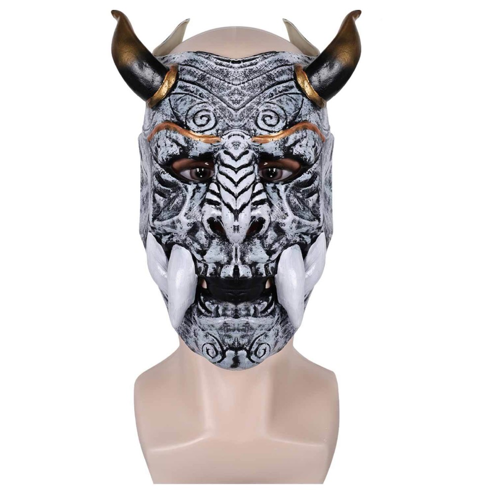 Japanese Devil Hannya Face Latex Masks Helmet Masquerade Party Props Cosplay Costume Halloween Carnival