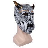 Japanese Devil Hannya Face Latex Masks Helmet Masquerade Party Props Cosplay Costume Halloween Carnival