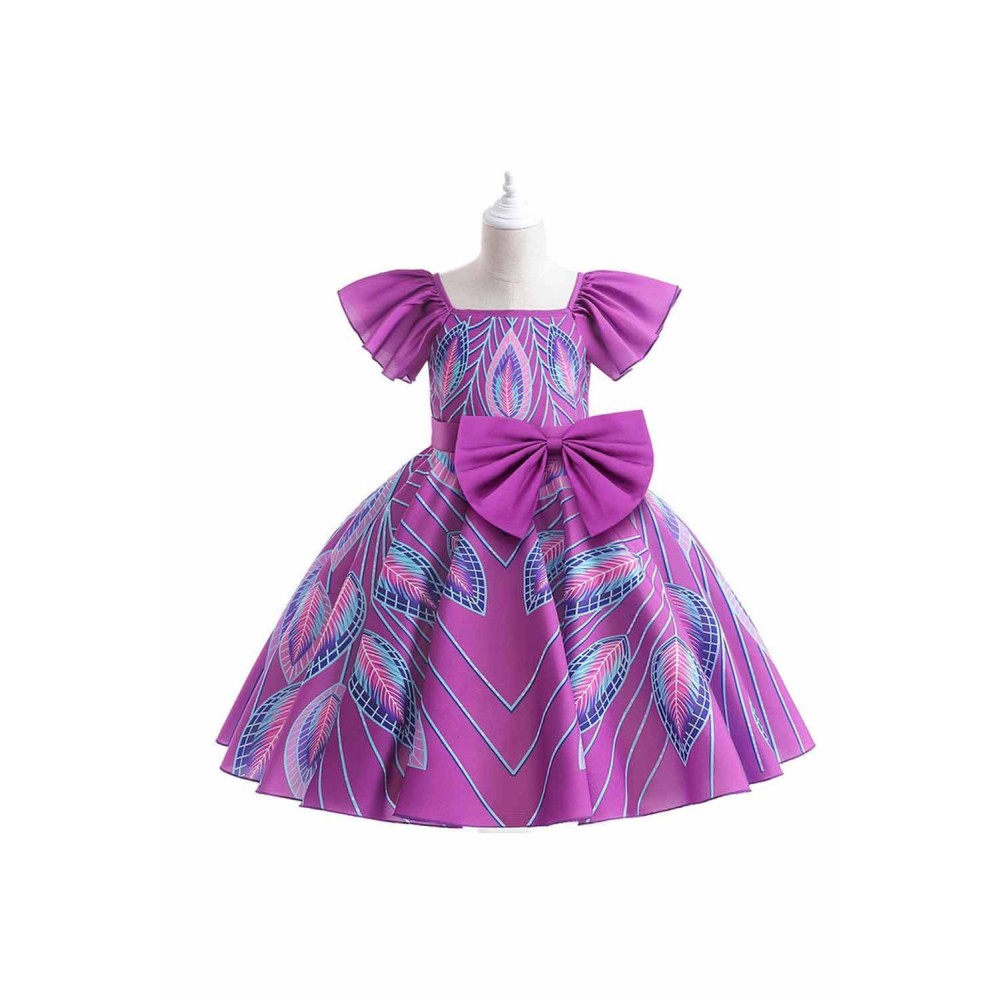 Iwájú Tola Martins Kids Girls Purple Stain Dress Suit Cosplay Costume Halloween Carnival Outfit