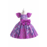 Iwájú Tola Martins Kids Girls Purple Stain Dress Suit Cosplay Costume Halloween Carnival Outfit