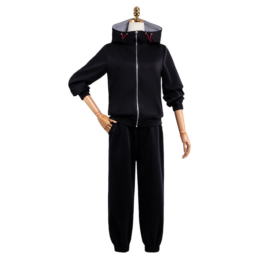 Itadori Yuji Black Sportswear Cosplay Costume Halloween Carnival Outfit