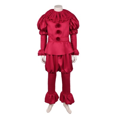 It Welcome To Derry Pennywise Red Cosplay Costume Halloween Carnival Outfit