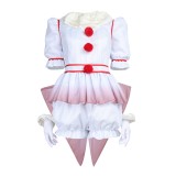 IT Pennywise Unisex White Cosplay Costume Halloween Carnival Outfit