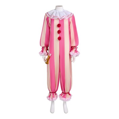 IT Pennywise Pink Cosplay Costume Halloween Carnival Outfit