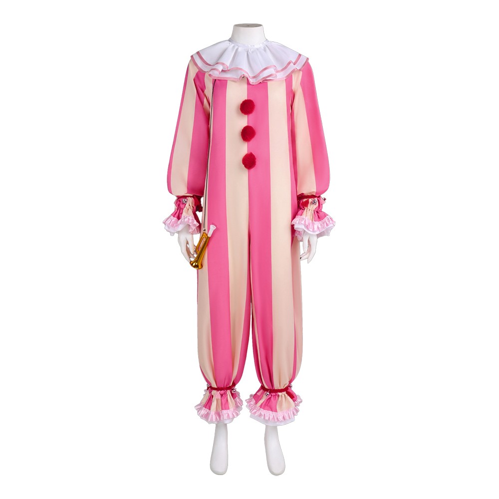 IT Pennywise Pink Cosplay Costume Halloween Carnival Outfit