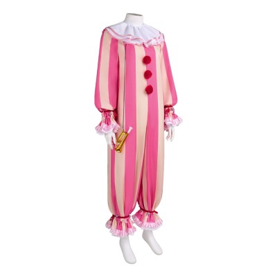 IT Pennywise Pink Cosplay Costume Halloween Carnival Outfit