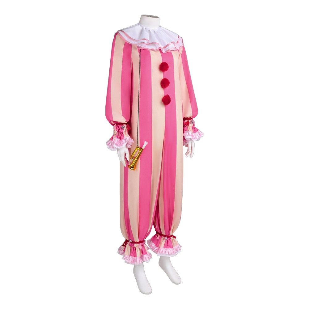 IT Pennywise Pink Cosplay Costume Halloween Carnival Outfit