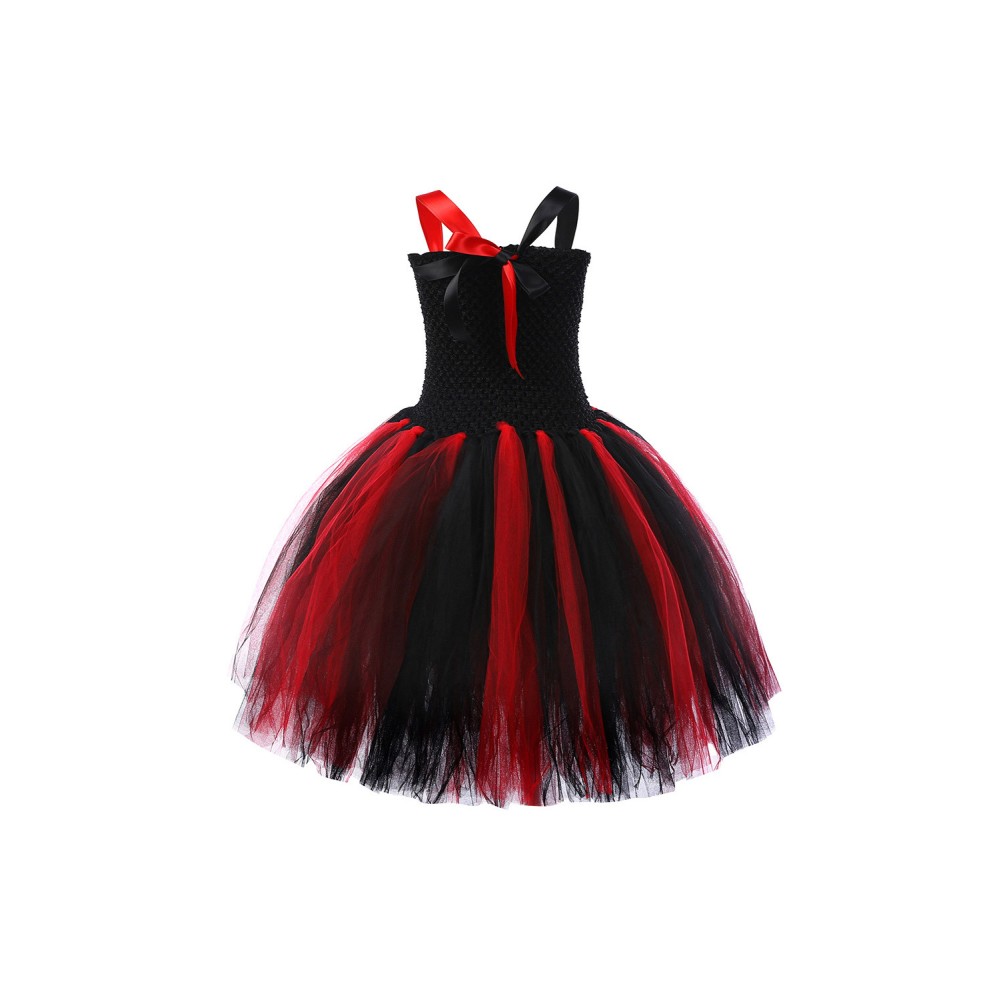 IT Pennywise Kids Girls Red Tutu Dress Suit Cosplay Costume Halloween Carnival Outfit