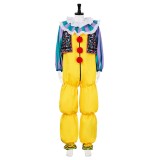 It Pennywise 1990 Retro Yellow Jumpsuit Suit Cosplay Costume Halloween Carnival Outfit