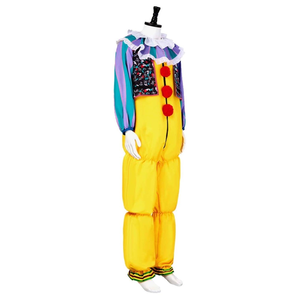 It Pennywise 1990 Retro Yellow Jumpsuit Suit Cosplay Costume Halloween Carnival Outfit