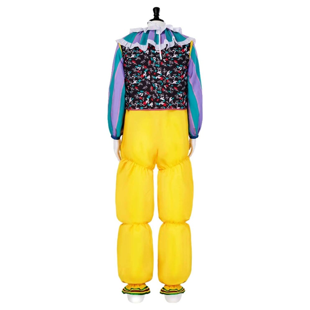 It Pennywise 1990 Retro Yellow Jumpsuit Suit Cosplay Costume Halloween Carnival Outfit