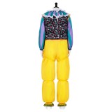 It Pennywise 1990 Retro Yellow Jumpsuit Suit Cosplay Costume Halloween Carnival Outfit