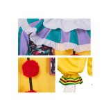 It Pennywise 1990 Retro Yellow Jumpsuit Suit Cosplay Costume Halloween Carnival Outfit