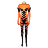 Invincible Season 4 Volcanikka Women Orange Jumpsuit Cosplay Costume Halloween Carnival Outfit