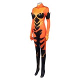 Invincible Season 4 Volcanikka Women Orange Jumpsuit Cosplay Costume Halloween Carnival Outfit