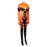 Invincible Season 4 Volcanikka Women Orange Jumpsuit Cosplay Costume Halloween Carnival Outfit