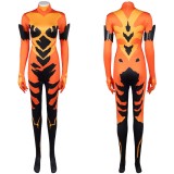 Invincible Season 4 Volcanikka Women Orange Jumpsuit Cosplay Costume Halloween Carnival Outfit