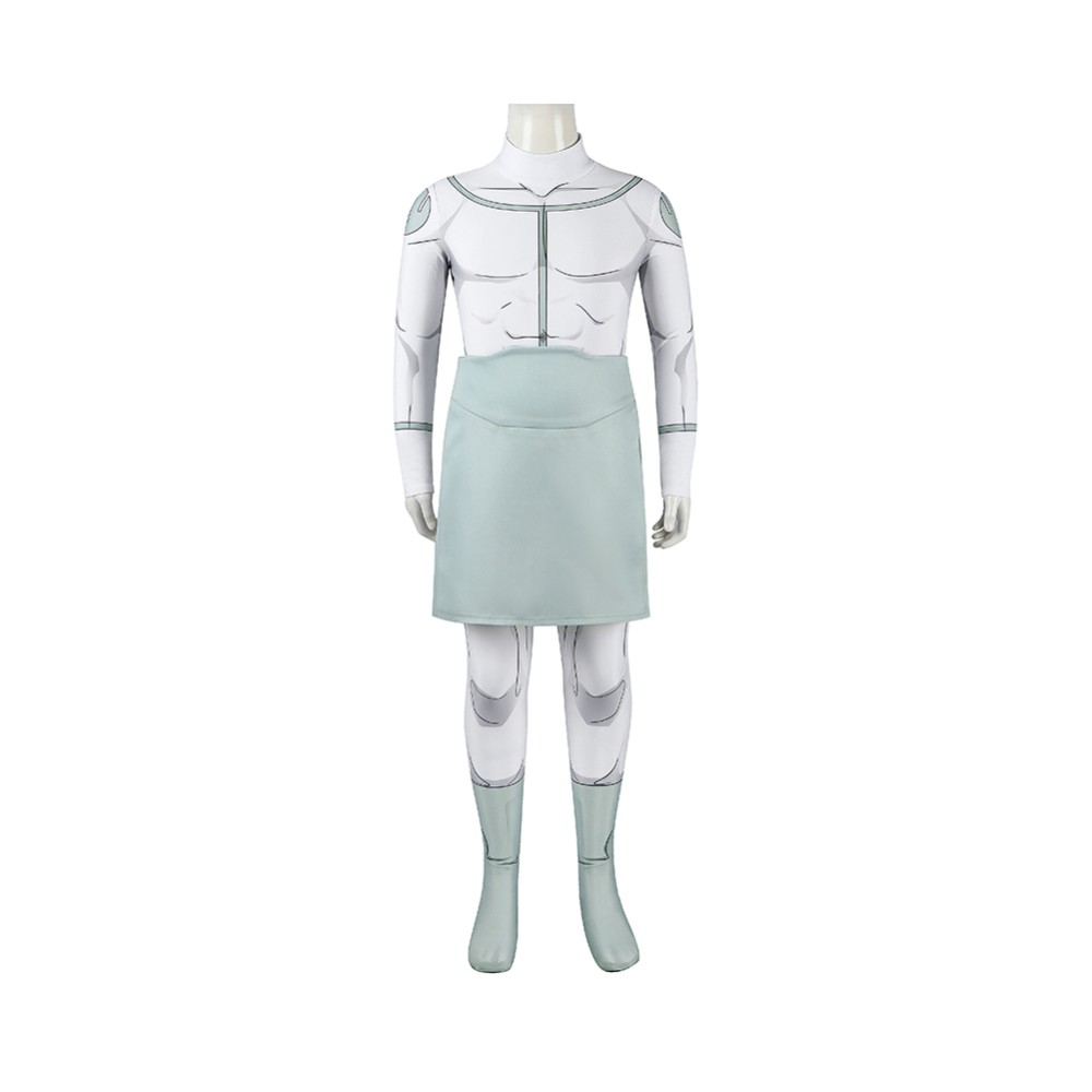 Invincible Viltrumite Kids Children White Jumpsuit Cosplay Costume Halloween Carnival Outfit