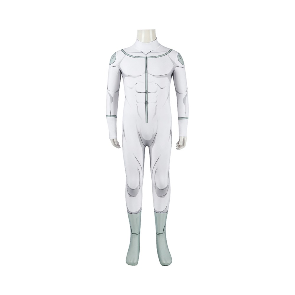 Invincible Viltrumite Kids Children White Jumpsuit Cosplay Costume Halloween Carnival Outfit