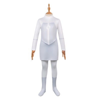 Invincible Viltrumite Kids Children White Jumpsuit Cosplay Costume Halloween Carnival