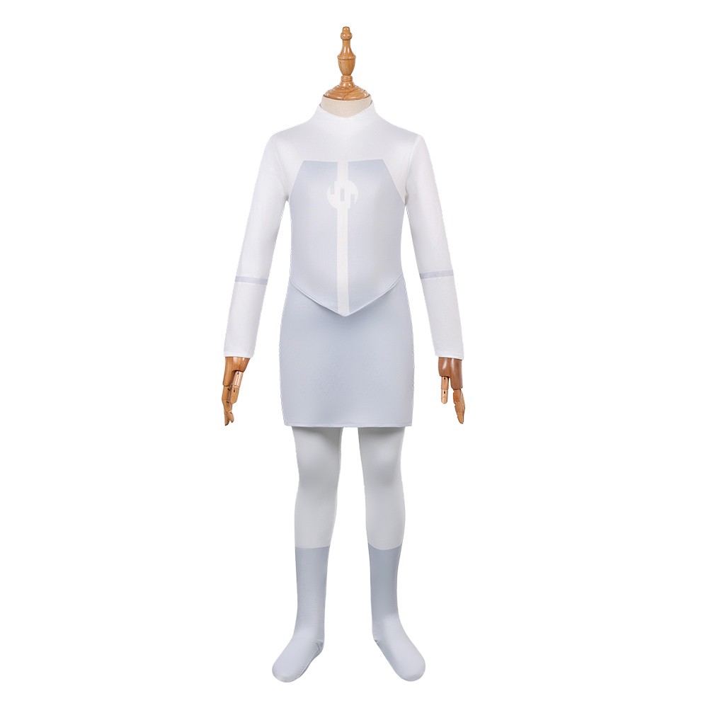 Invincible Viltrumite Kids Children White Jumpsuit Cosplay Costume Halloween Carnival