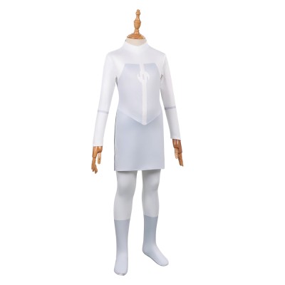 Invincible Viltrumite Kids Children White Jumpsuit Cosplay Costume Halloween Carnival