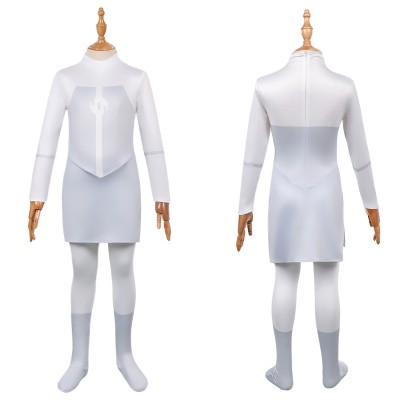 Invincible Viltrumite Kids Children White Jumpsuit Cosplay Costume Halloween Carnival