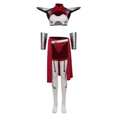 Invincible Universa Women Red Cosplay Costume Halloween Carnival Outfit