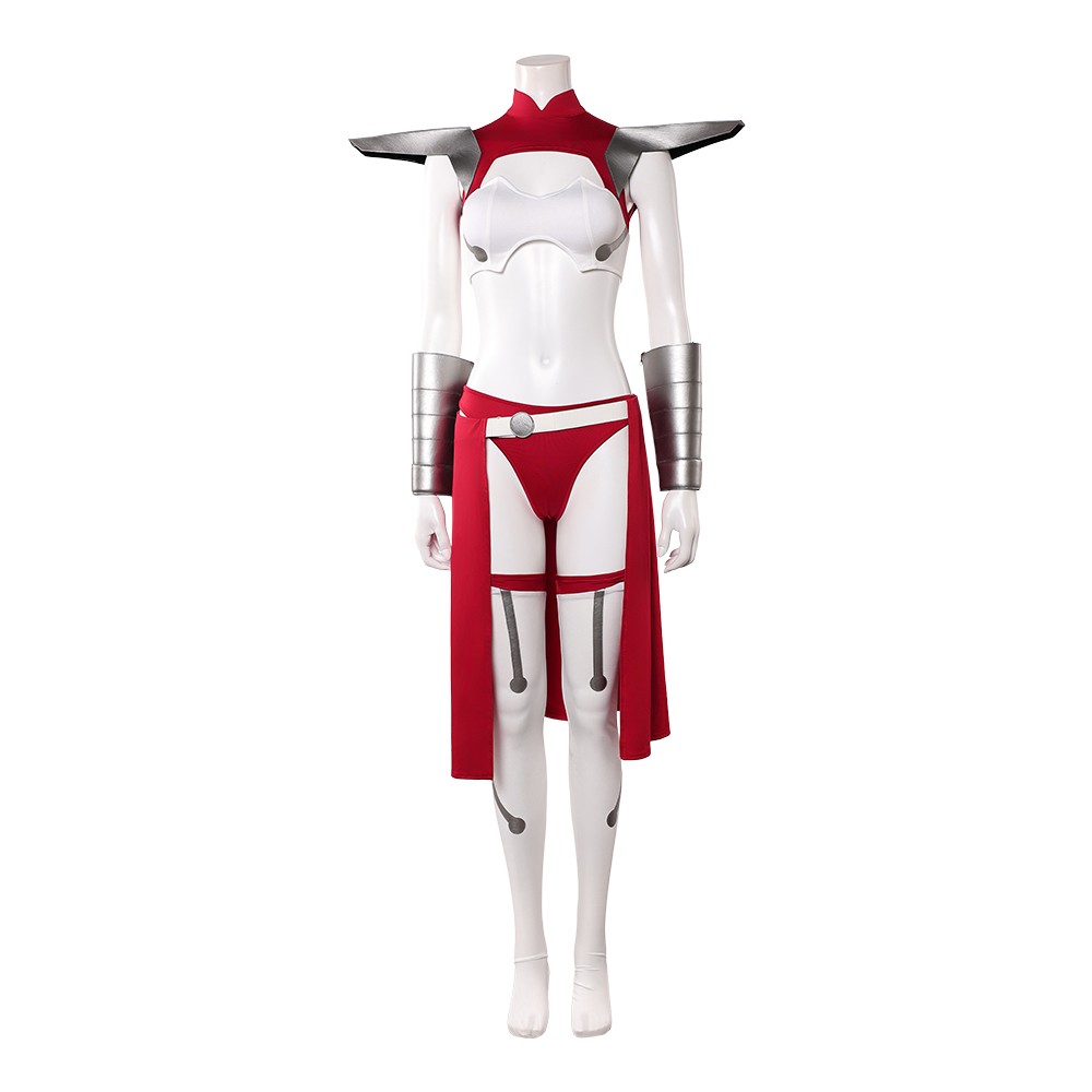 Invincible Universa Women Red and White Cosplay Costume Halloween Carnival Outfit