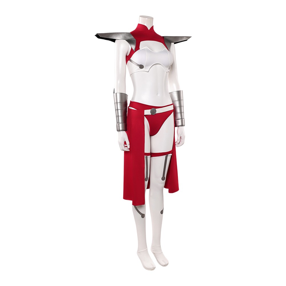 Invincible Universa Women Red and White Cosplay Costume Halloween Carnival Outfit