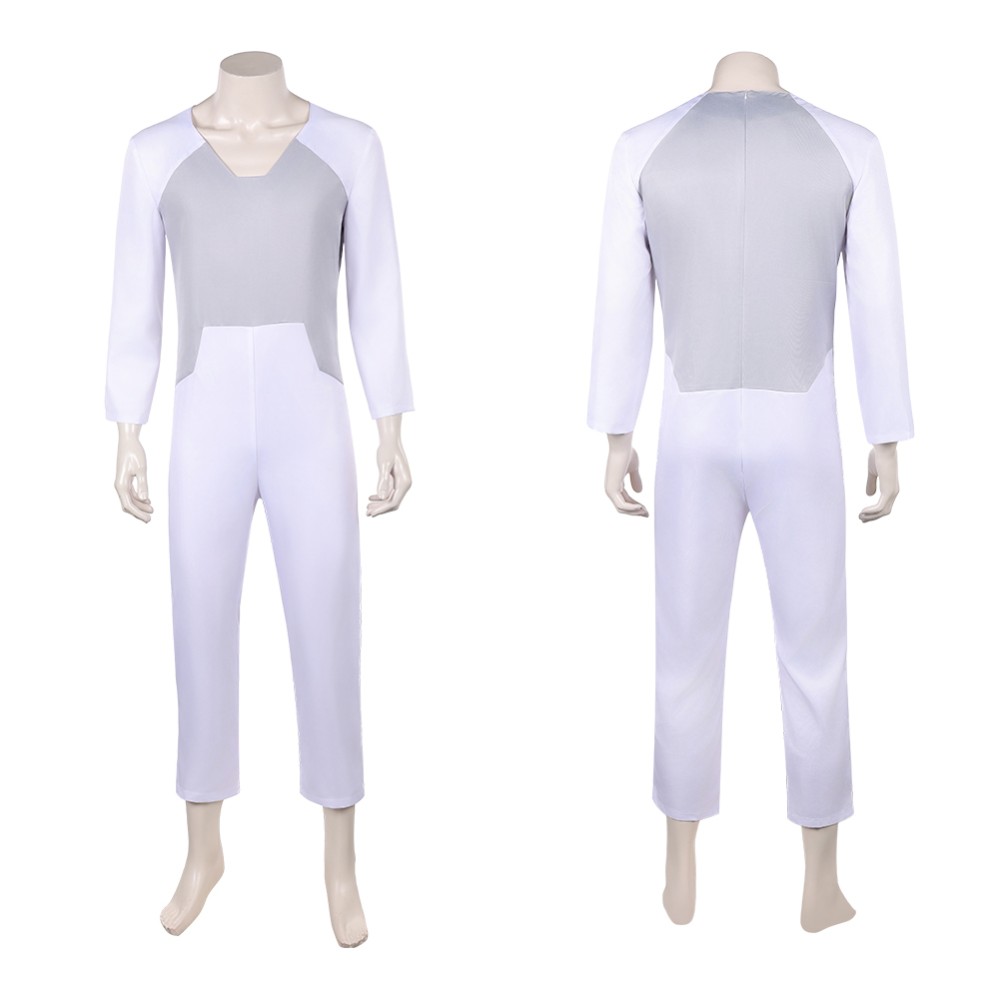 Invincible Thragg White Jumpsuit Cosplay Costume Halloween Carnival