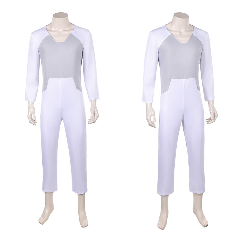 Invincible Thragg White Jumpsuit Cosplay Costume Halloween Carnival
