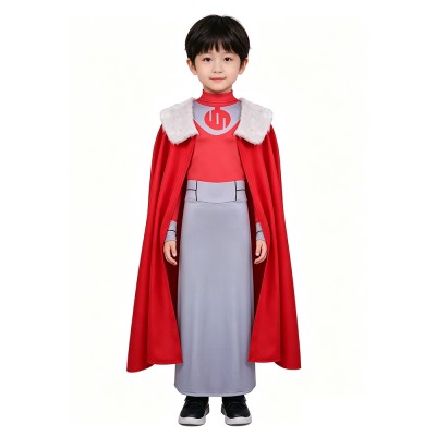 Invincible Thragg Kids Children Red Jumpsuit Cosplay Costume Halloween Carnival Outfit