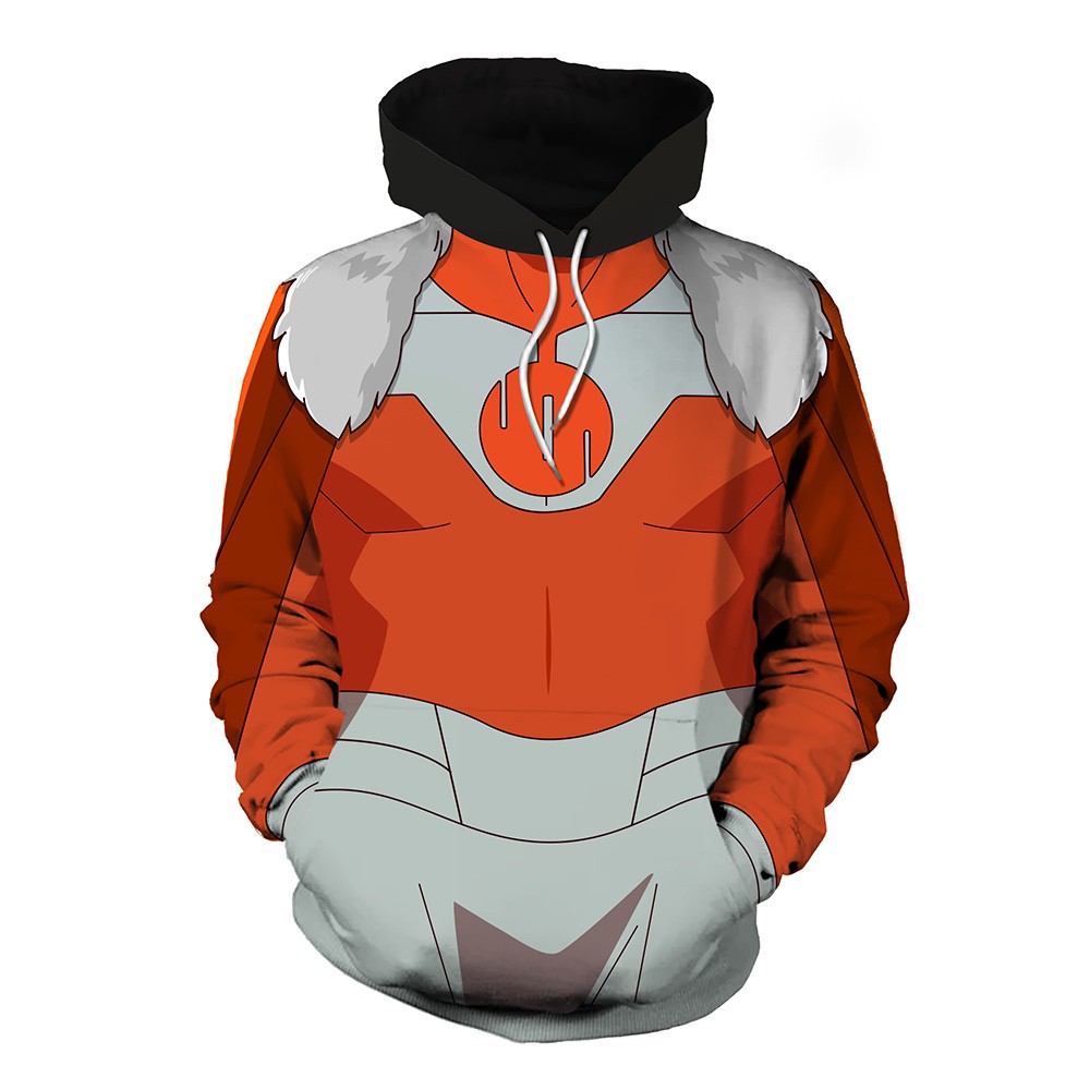 Invincible Thragg Hoodie 3D Printed Casual Sweatshirt Men Women Casual Streetwear Pullover Cosplay Costume Halloween Carnival