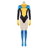 Invincible Terra Grayson Yellow Jumpsuit Party Cosplay Costume Halloween Carnival Outfit