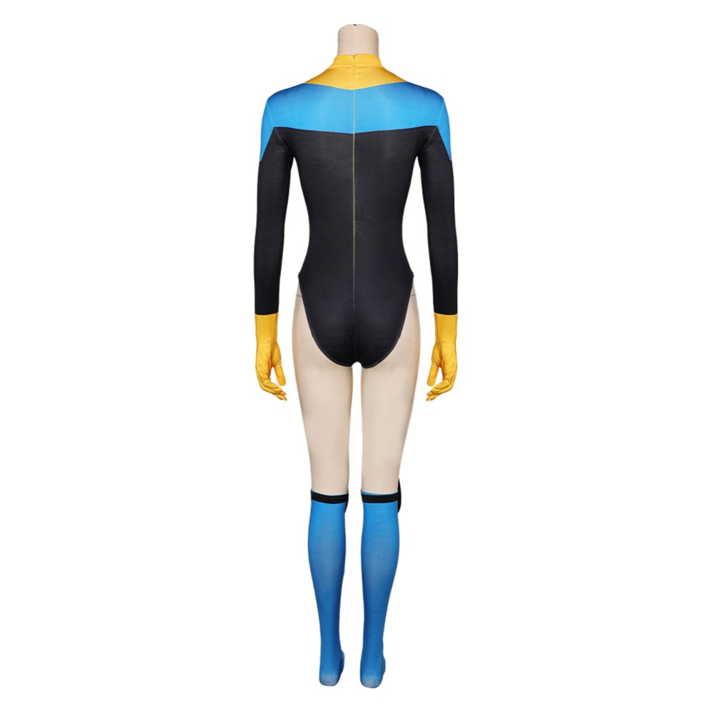 Invincible Terra Grayson Yellow Jumpsuit Party Cosplay Costume Halloween Carnival Outfit