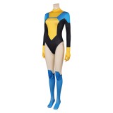 Invincible Terra Grayson Yellow Jumpsuit Party Cosplay Costume Halloween Carnival Outfit
