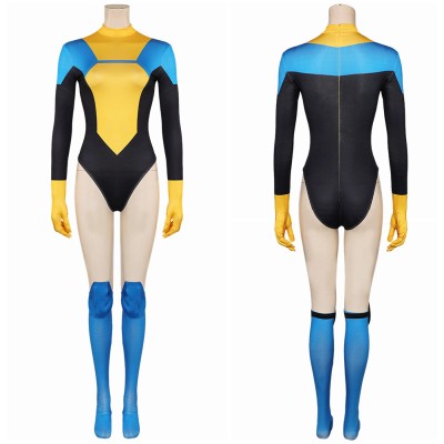 Invincible Terra Grayson Yellow Jumpsuit Party Cosplay Costume Halloween Carnival Outfit