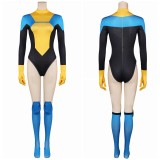 Invincible Terra Grayson Yellow Jumpsuit Party Cosplay Costume Halloween Carnival Outfit