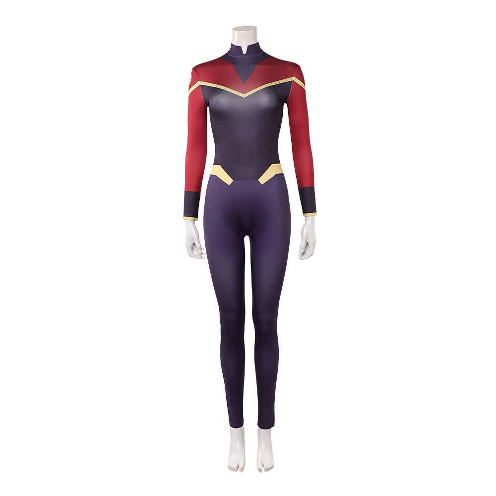 Invincible Telia Women Purple Jumpsuit Cosplay Costume Halloween Carnival Outfit