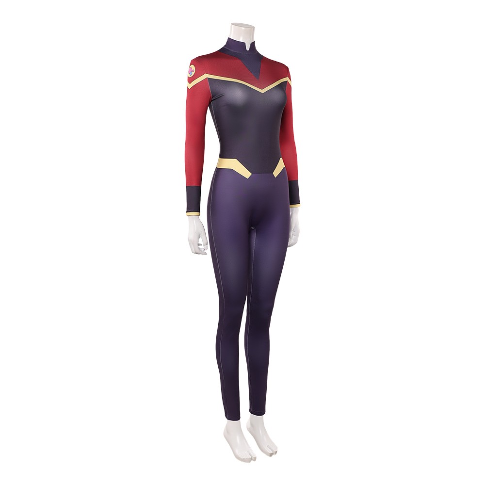 Invincible Telia Women Purple Jumpsuit Cosplay Costume Halloween Carnival Outfit