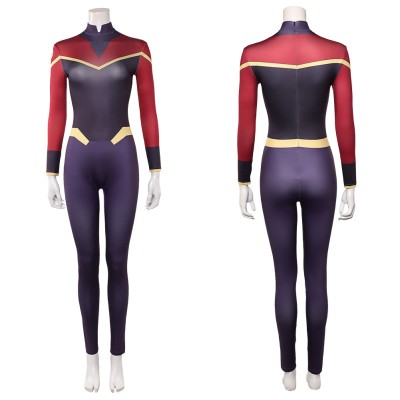 Invincible Telia Women Purple Jumpsuit Cosplay Costume Halloween Carnival Outfit