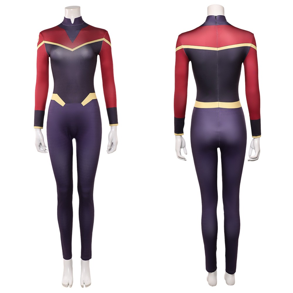 Invincible Telia Women Purple Jumpsuit Cosplay Costume Halloween Carnival Outfit