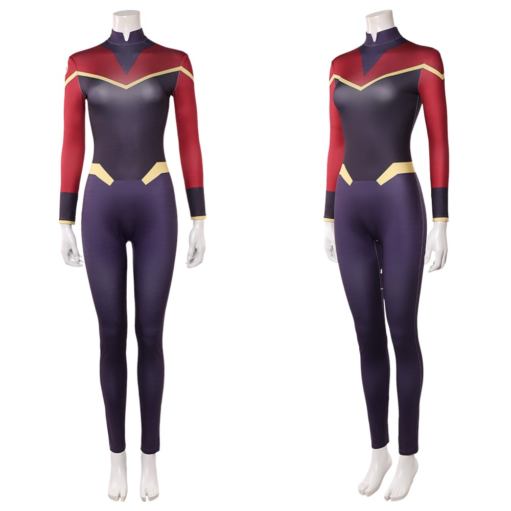 Invincible Telia Women Purple Jumpsuit Cosplay Costume Halloween Carnival Outfit