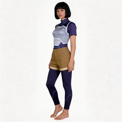 Invincible Tech Jacket Zoe Women Purple Cosplay Costume Halloween Carnival Outfit