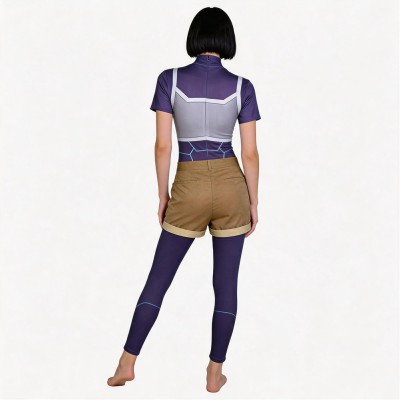 Invincible Tech Jacket Zoe Women Purple Cosplay Costume Halloween Carnival Outfit