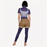 Invincible Tech Jacket Zoe Women Purple Cosplay Costume Halloween Carnival Outfit