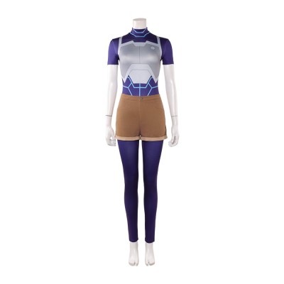Invincible Tech Jacket Women Blue Cosplay Costume Halloween Carnival Outfit