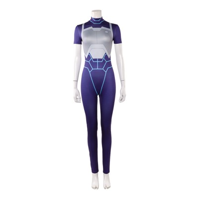 Invincible Tech Jacket Women Blue Cosplay Costume Halloween Carnival Outfit