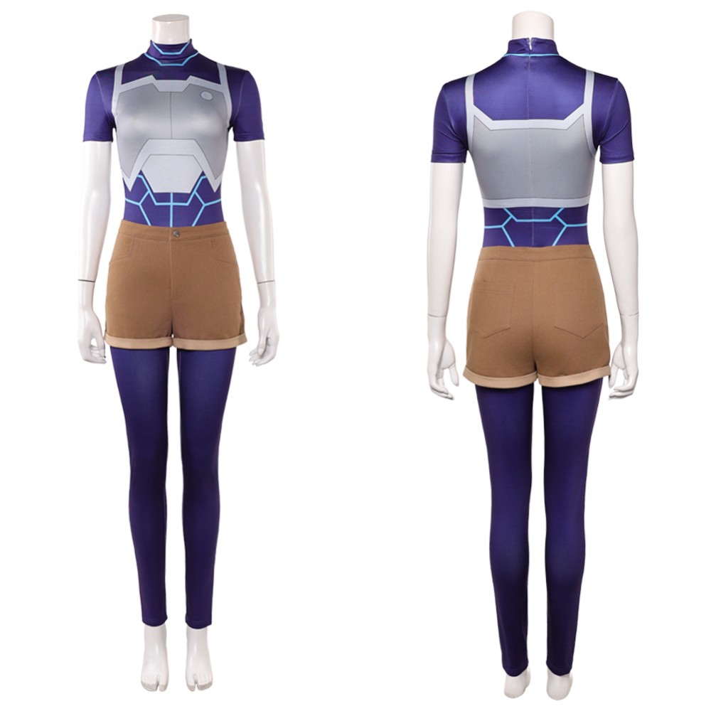 Invincible Tech Jacket Women Blue Cosplay Costume Halloween Carnival Outfit